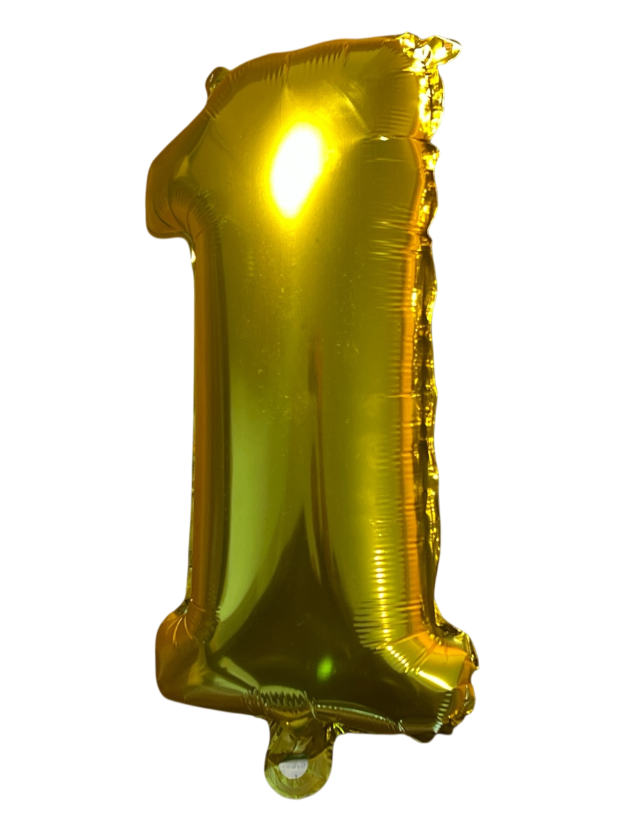 Číslo 1 Fóliový Balónek Zlatý
