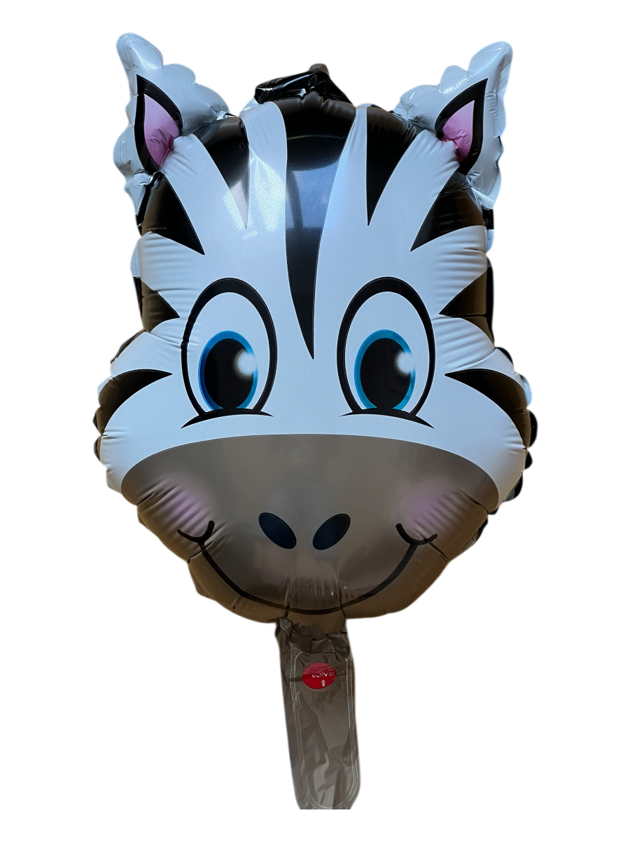 Zebra Hlava Malý Fóliový Balónek