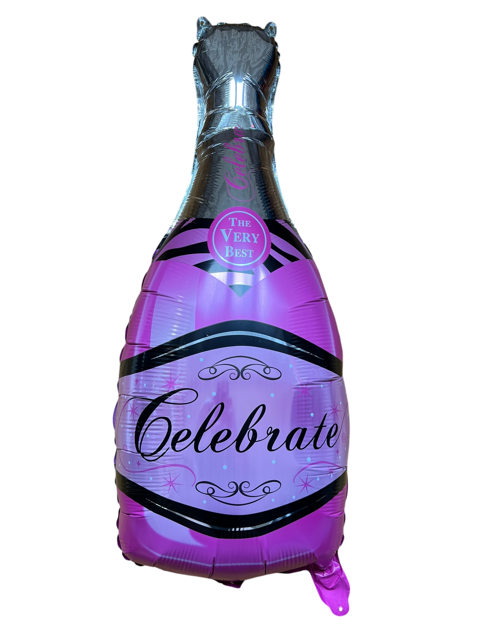 Láhev S Nápisem Celebrate Fóliový Balónek Růžový