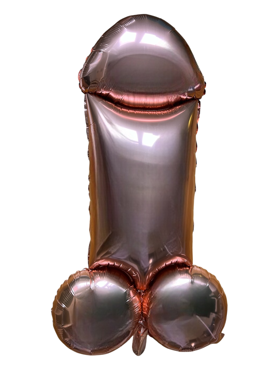 Penis Obří Fóliový Balónek Růžovo Zlatý